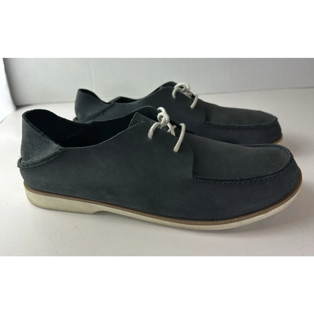 Olukai Holokai Leather Comfort Casual Shoes Carbon Gray Loafer Men's Size 9.5 - Picture 14 of 16